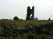 from the village - I'm actually standing in the bottom of the village pond