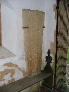 14th century bench and coffin lid