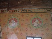 stencilling in the chancel: evangelists