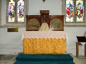 altar and reredos, south transept