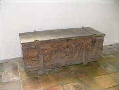 Chest with far eastern carving, apparently