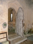 ancient doorway with curious locking mechanisms