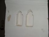 Curious little niches in western face of arcade. 