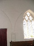 ghost of a former chapel in the chancel
