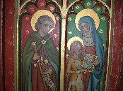 roodscreen detail: St Joachim, St Anne and Blessed Virgin