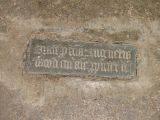 Brass inscription - Orate pro anima...