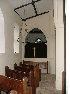 looking east in the aisle towards the chapel