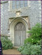 The carved west door