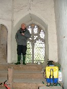 Peter in the gallery looking for a screaming skull
