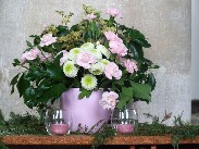 flowers and candles