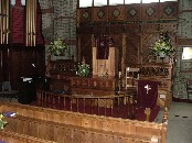 the east end, partitioned apse beyond