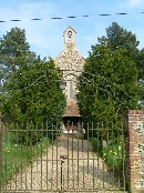 from the west, tower arch visible