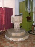 The font, handsome on its pedestal