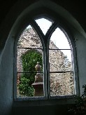 view into ruined chapel