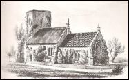 Kempston church in the early 19th century (Ladbrooke)