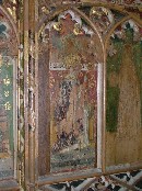 Lessingham screen: IX: superimposed figure of St Ambrose