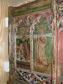 Lessingham screen: I: St Roche superimposed over St Thomas; II: St Matthew, superimposition removed.