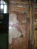 North chapel gate: St Anne and the infant Blessed Virgin