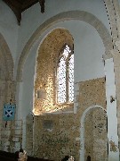 recently exposed south wall of the tower