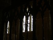 through the screen into the south chancel aisle