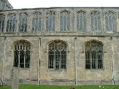 chancel from the south: aisle and clerestory