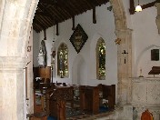 into the chancel from the aisle