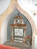 niche to south of tower arch, now filled with war memorial