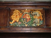 royal arms - trompe l'oeil effect or made out of wood?