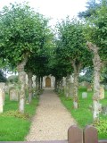 The avenue up the middle of where the nave was