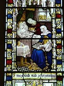 east window: comforting the sick