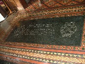 ledger stone in chancel