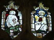 north nave - I: St Margaret, naked; II: St John?