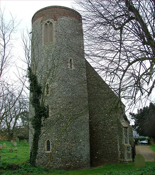 Norton Subcourse - a church hides behind its tower