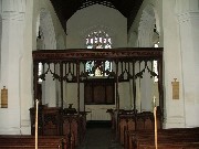 looking east: the screen is the war memorial