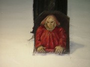 painted corbel to the roof