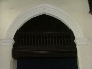 communion rails reused in the ringing gallery