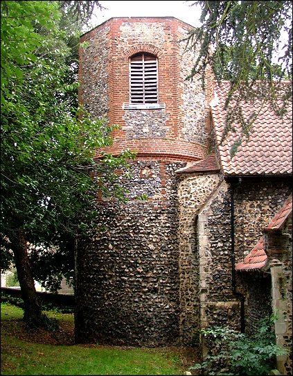 St Etheldreda's tiny round tower