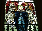 Blessed Virgin flanked by Angel musicians