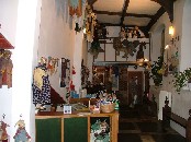 the south aisle looking east - now a workshop area