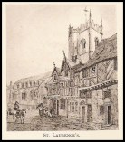 St Laurence from Westwick Street in the 18th century