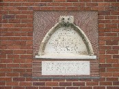 tomb tracery and a plaque