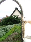 looking out of the north doorway to the former beguinage