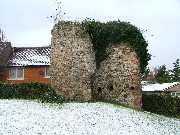 from the south, the stump of the tower