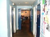 inside the mission rooms looking into the former school