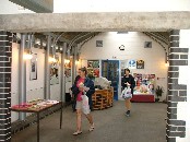 the modern entrance area from inside the mission rooms