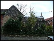 from the north, the parish rooms on the left and nave on the right