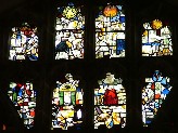 medieval fragments in the upper east window