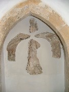 curious cross of marble fragments