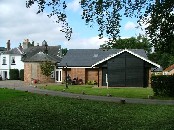 1950 church on left, modern church on the right