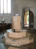 The rather primitive font